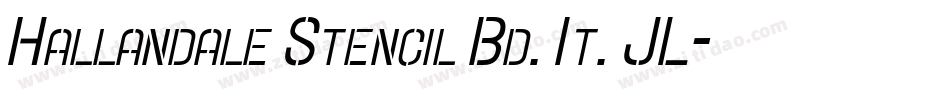 Hallandale Stencil Bd. It. JL字体转换